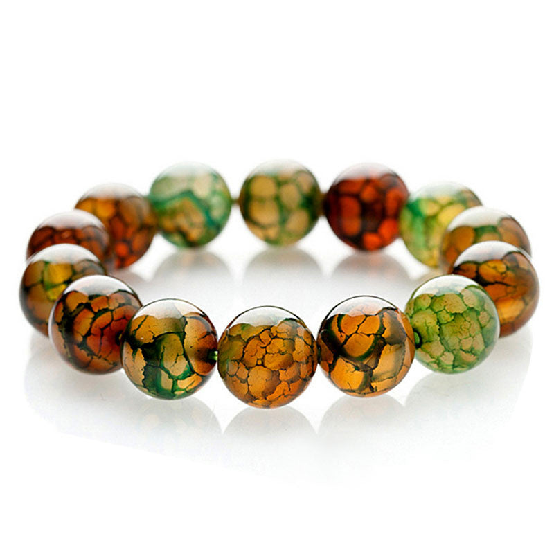 Peacock Dragon Agate Bracelet Charm Men Women DIY Natural Healing Stone Beaded Bracelets Jewelry Wholesale