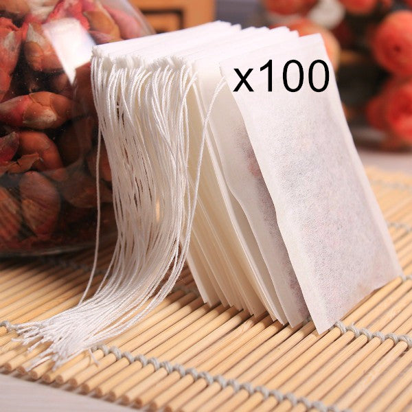 100Pcs - 5.5 x 7CM Empty Scented Tea Bags With String
