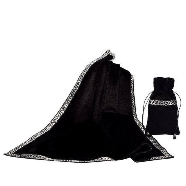 Altar Tarot Cards Bag Party Table Cloth Tablecloth Divination Wicca Velvet Tapestry Vintage Retro Black Purple Blue 904-584
