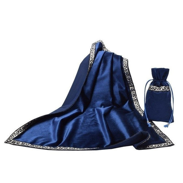 Altar Tarot Cards Bag Party Table Cloth Tablecloth Divination Wicca Velvet Tapestry Vintage Retro Black Purple Blue 904-584