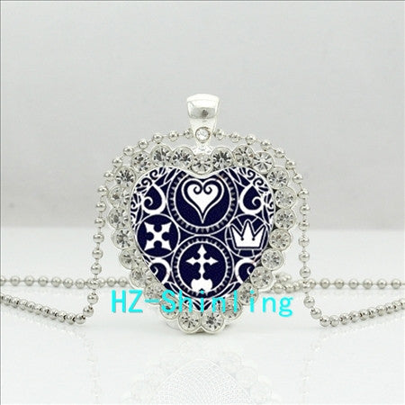 New Tarot Card Heart Necklace Talking Board Crystal Pendant Jewelry Heart Shaped Necklace Ball Chain