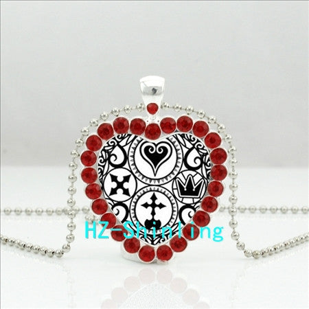 New Tarot Card Heart Necklace Talking Board Crystal Pendant Jewelry Heart Shaped Necklace Ball Chain
