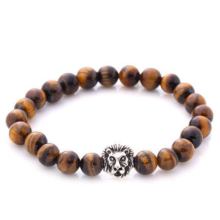 17KM 4 Colors Vintage Beads Buddha Bracelet Pulseiras Masculinas Natural Stone Lion Bracelet Women pulseras Mens Bracelets
